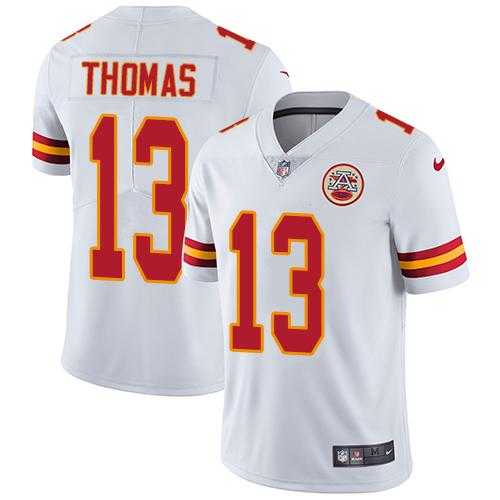 Nike Kansas City Chiefs #13 De'Anthony Thomas White NFL Vapor Untouchable Limited Jersey,We sell and wholesale Nike Kansas City Chiefs #13 De'Anthony Thomas White NFL Vapor Untouchable Limited Jersey on line form chian!